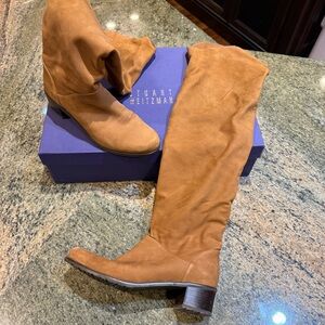 Stuart Weitzman Lowland Londra Suede Over-the-Knee Boots Tan Women’s 7.5 EUC